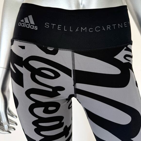 Adidas by Stella McCartney logo print leggings size M - Picture 2 of 8